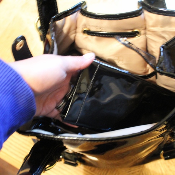 IMAN black designer faux leather bag - Picture 8 of 8